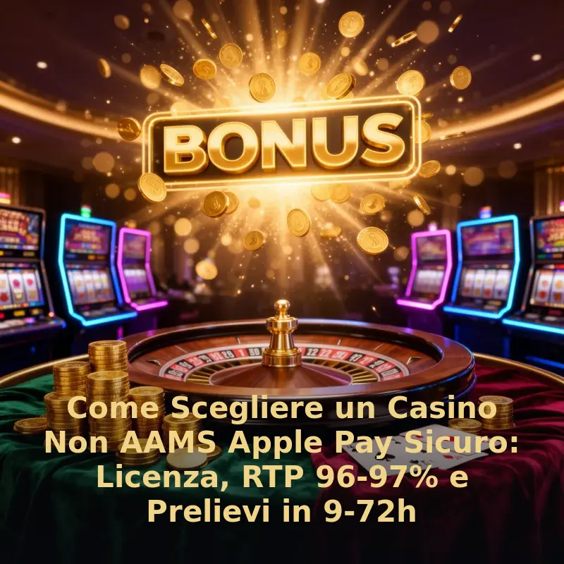 Come Scegliere un Casino Non AAMS Apple Pay Sicuro: Licenza, RTP 96-97% e Prelievi in 9-72h